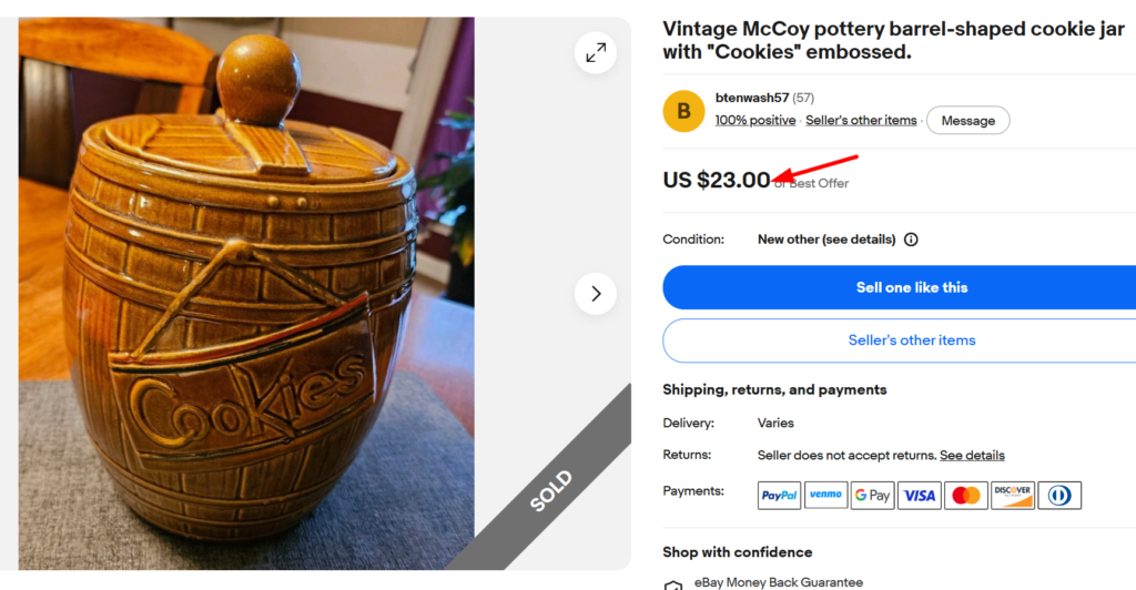 McCoy Cookie Barrel Cookie Jar