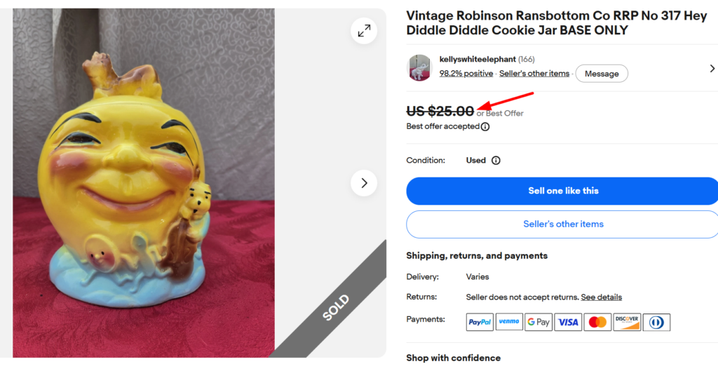 RRP Co. Hey Diddle Diddle Cookie Jar