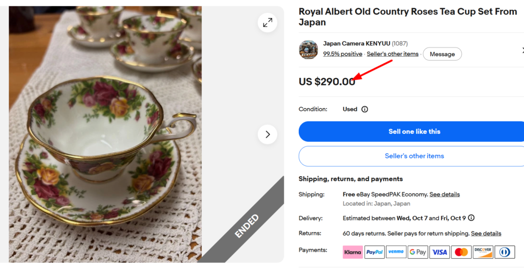 Royal Albert Old Country Roses Tea Cups