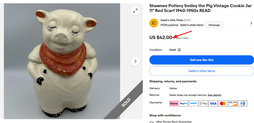 Shawnee Smiley Pig Jar
