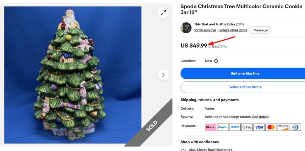 Spode Christmas Tree Cookie Jar