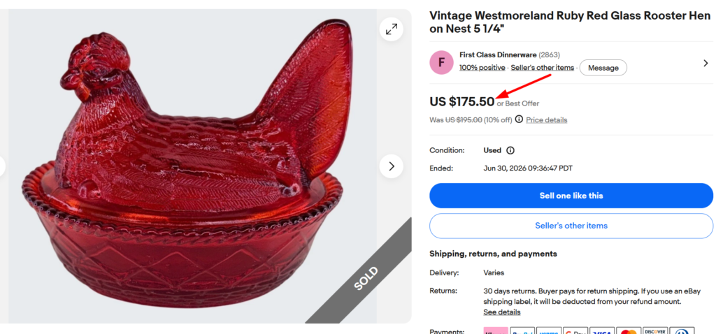 Westmoreland Red Hen on Nest