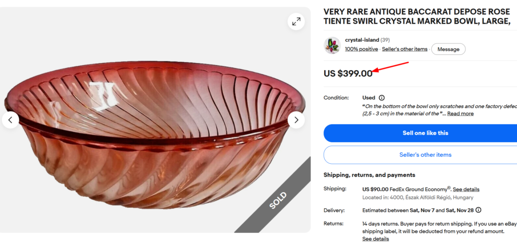 Baccarat antique crystal bowl