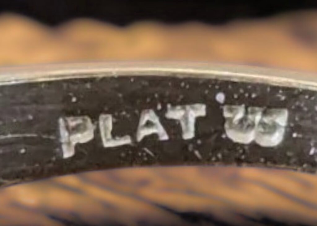 Old Platinum Jewelry Mark