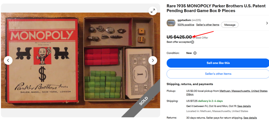 Parket Brothers Monopoly