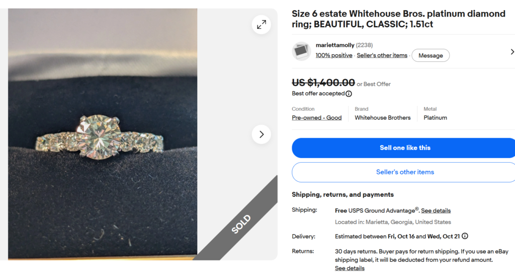 Platinum Diamond Ring