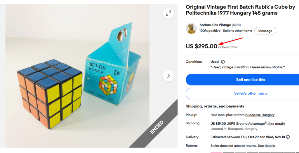 Vintage Rubik’s Cube