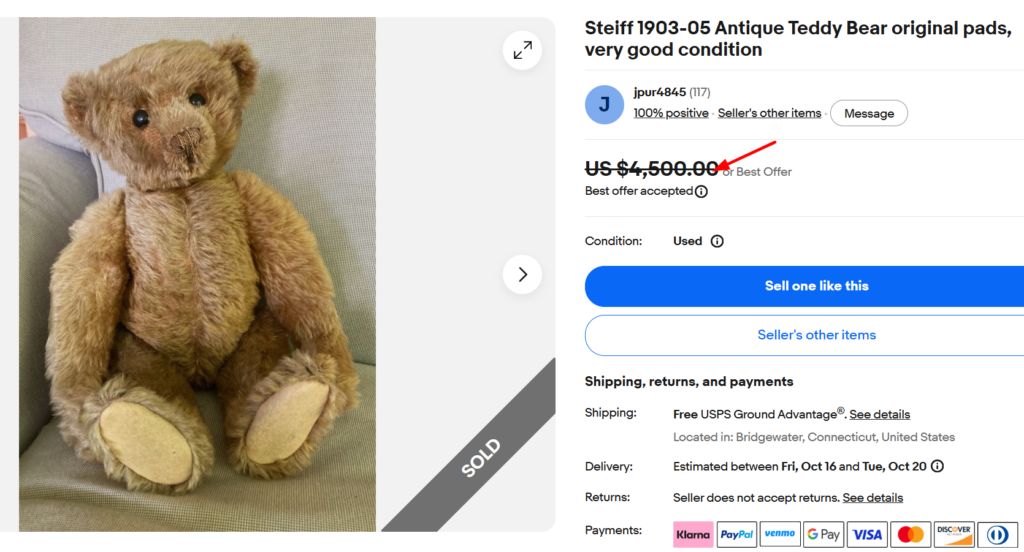 Steiff Teddy Bear